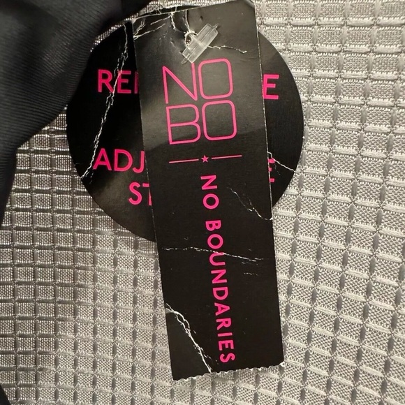 Laced Down Sides Bathing Swim Suit Corset Size Large Black Sexy Strappy Padded - Picture 7 of 7